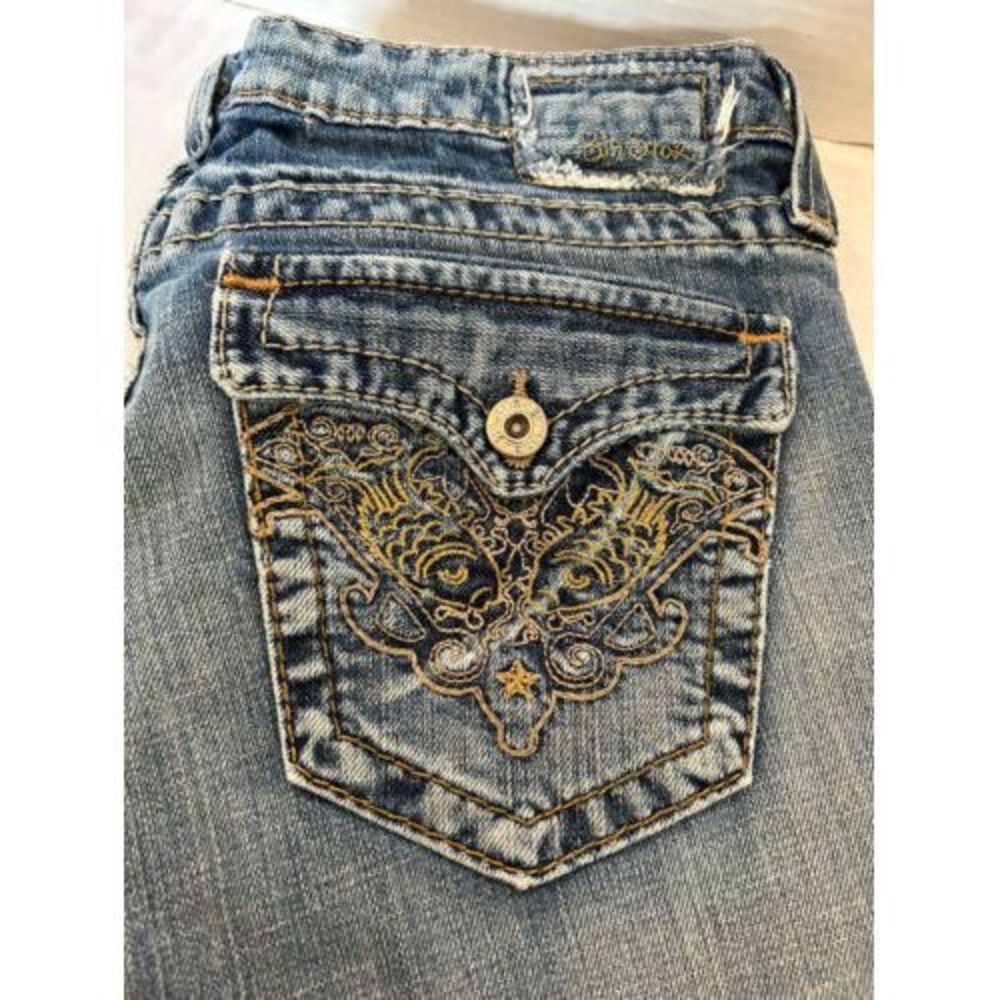 Big Star Mid Rise Fit Bootcut Womens 32L Light Wash Western Denim Jeans